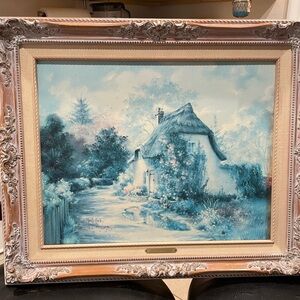 “Rose Bower Cottage” by Marty Bell Art Print